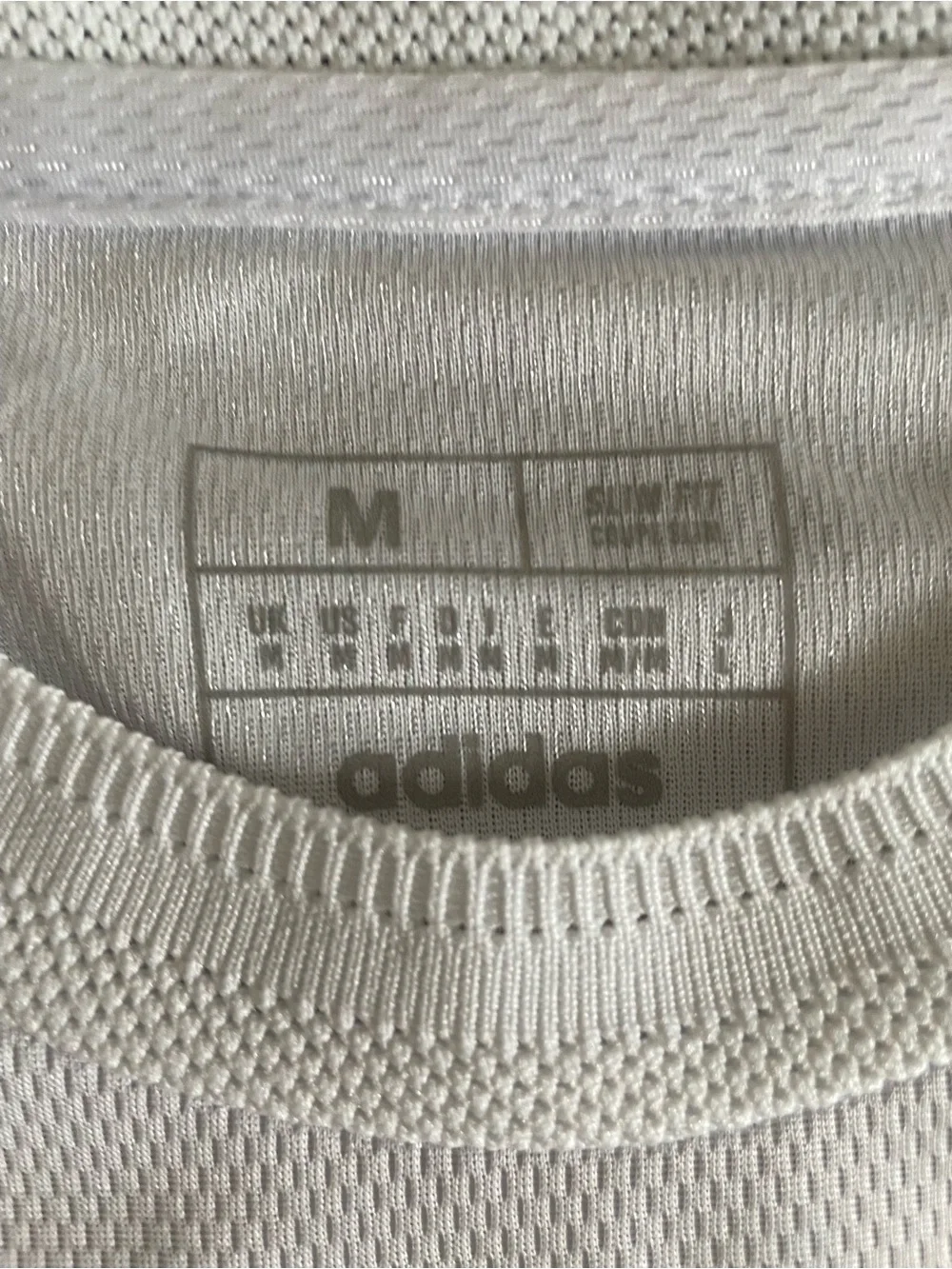 adidas White Athletic Mesh Crewneck Tee - Picture 3 of 3